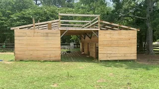 Boyfriend Built My Rescue Horses A Barn - By Himself!