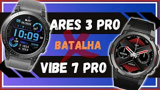 ZEBLAZE ARES 3 PRO vs ZEBLAZE VIBE 7 PRO | Smartwatch Comparativo | TELA AMOLED e MUITO MAIS !!