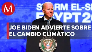 Cambio climático pone en riesgo la vida del planeta, advierte Biden