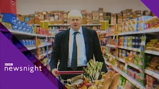 Boris Johnson goes undercover in a supermarket (1998) - BBC Newsnight