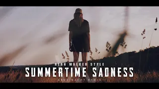 Alan Walker Style - Summertime Sadness (Lyrics Video) | Arvy Remix