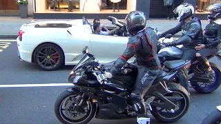 Superbikes and Supercars Loud Sounds in the City!!