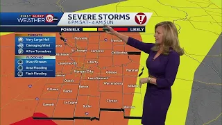 Alert Day: All types of severe weather, including tornadoes, possible starting Saturday evening