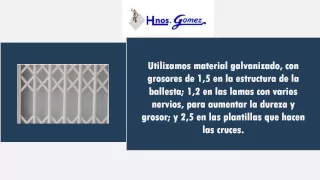 Rejas ballesta - Carpintería Metálica - Puertas Hermanos Gómez