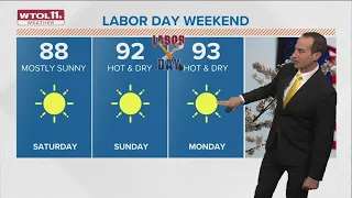 August to end with beautiful, dry conditions and warm holiday weekend