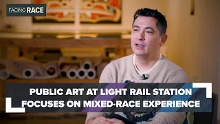 Public art at new light rail station brings mixed-race experience into focus