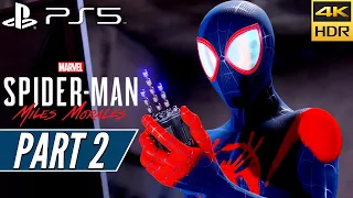 SPIDER-MAN MILES MORALES (PS5) Walkthrough Gameplay PART 2 [4K 60FPS HDR] - No Commentary