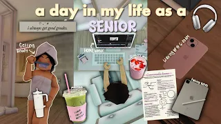 day in my life AS A SENIOR in high school | 6:12am-8pm day! | Bloxburg Roleplay | w/voices