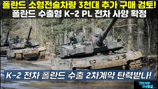 [#810] 폴란드 소형전술차량 현마 3천대 추가 구매 검토! 폴란드 수출형 K-2 PL 전차 사양 확정! K-2 전차 폴란드 수출 2차계약 탄력받나!#K2 전차#K-9 자주포