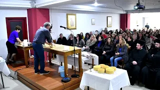 Πρόσφορο-σεμινάριο παρασκευής πρόσφορου, εν. Αγ.Παρασκευή Λαμίας 19-11-2018 Greek Orthodox Prosphora