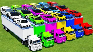 TRANSPORTING POLICE BUGATTI, RENAULT CAPTURE & VAUXHALL WITH LIZARD TRUCKS! Farming Simulator 22