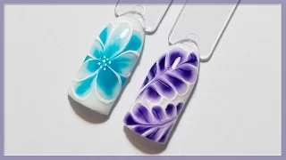 Весенний дизайн ногтей по мокрому гель-лаку | Маникюр цветок, веточка | Гель-лаки Naomi