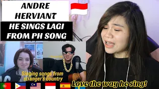 ANDRE HERVIANT - Singing Songs from Stranger's Country+ Singing Rap Song I FILIPINA REAKSI