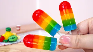 🌈 Freeze Miniature Rainbow Popsicles Ice Cream 🍦 Perfect 1000+ Miniature Ideas | Mini Cakes Baking