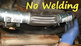 How to Repair the Exhaust Pipes without Welding them / Muffler Fix - Replacement / Opel Corsa C