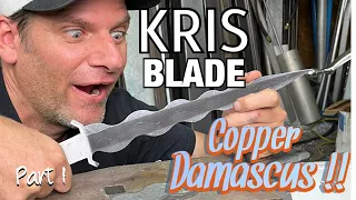 KRIS BLADE COPPER DAMASCUS DAGGER!!! PART 1