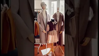 Приталенное пальто из кашемира с поясом. Женская одежда на осень. Одежда для девушек, пошив на заказ