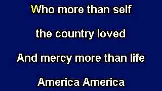 America The Beautiful, Patriotic Music, Karaoke Video with on screen lyrics