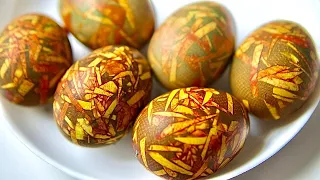 MARBLE Easter eggs. How to beautifully paint Easter eggs with onion peels with a pattern 2024