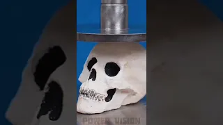 Experiment:Hydraulic Press vs Skull #shorts