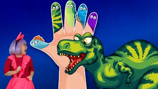 🦖 Dino Finger Family & Baby Shark Finger Family + MORE  | Kids Funny Songs