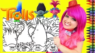 Coloring Trolls Poppy, Branch, DJ Suki, Guy Diamond Coloring Page Crayola Crayons | KiMMi THE CLOWN