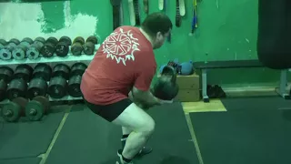 Тренировка Большого Друга от 14.02.2018 г. Длань с гирей 32 кг.
