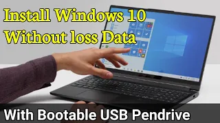 Install Windows 10 Pro Without Losing Personal data by Usb Pendrive from iso file 2021