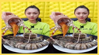 Seaside Serenity: ASMR Seafood Indulgence 🏖️🦐🎧 Relaxation#seafood #vlog242