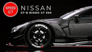 1:64?  Nissan GT-R Nismo GT500 by SPEED GT. Matte Black Version. Unboxing and Showcase.