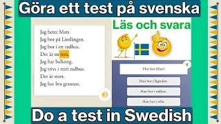 Läsa och svara på svenska / test in swedish (2020) SFI