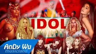 BTS - IDOL (MEGAMIX) ft. Nicki Minaj, 2NE1, Ariana, Shakira, Beyonce, Rihanna, Lady Gaga, Selena