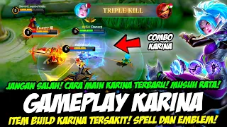 CARA MAIN BARU❗ ITEM & BUILD KARINA TERSAKIT 2023❗URUTAN COMBO KARINA❗TUTORIAL & GAMEPLAY KARINA