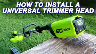 Installing A Universal Trimmer Head On A GreenWorks Electric Trimmer