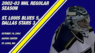 St. Louis Blues 5, Dallas Stars 3: October 19, 2002