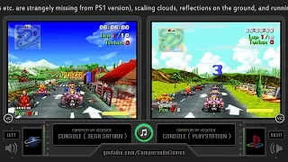 Street Racer (Sega Saturn vs PlayStation) Side by Side Comparison