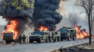 Happened today! 300 US armored vehicles destroyed by Russia before arriving in Ukraine