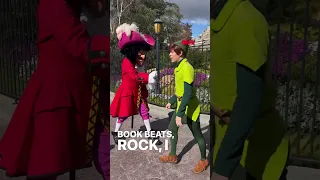 Peter Pan plays Captain Hook in A game.