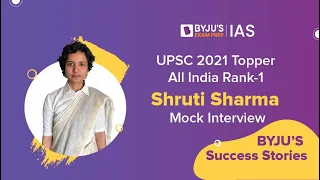 Shruti Sharma AIR-1 | UPSC/IAS 2021 Topper | BYJU’S IAS - Tablet Learning Program Student