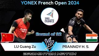 LU Guang Zu (CHN) vs PRANNOY H S (IND) | French Open 2024 Badminton | R32