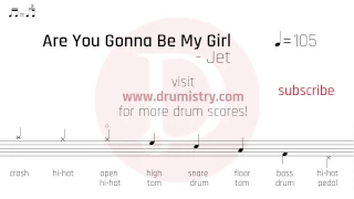 Jet - Are You Gonna Be My Girl Drum Score