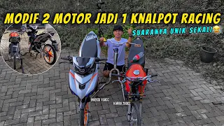 SUARANYA UNIK‼️ MODIF 2 MOTOR JADI SATU KNALPOT RACING‼️