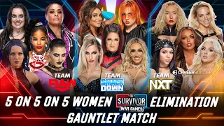 WWE 2K22 SURVIVOR SERIES WAR GAMES TEAM RAW VS TEAM SMACKDOWN VS TEAM NXT 5 ON 5 ON 5 GAUNTLET MATCH