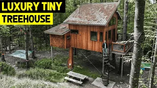 TINY HOME TREEHOUSE! Eco-Luxury Tiny Home in the Trees (Full Tour)