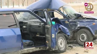 Двое водителей госпитализированы после серьёзного ДТП