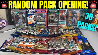 *🚨RANDOM PACK OPENING!🚨* 30 Football Packs From Mosaic, Select, Optic, Prizm, Absolute & More!!