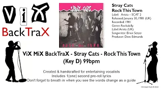 Stray Cats - Rock This Town - Karaoke + Lyrics