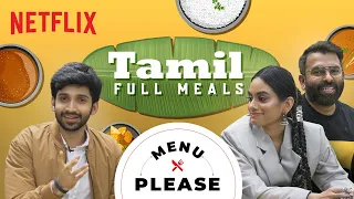 Santhosh Narayanan and Dhee Try Tamil Full Meals Ft. Kishen Das | Menu Please | Netflix India