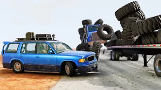 BeamNG Drive - BigRigs vs RoadRage #3