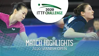 Liu Xin (1997) vs Lucie Gauthier | 2020 ITTF Spanish Open Highlights (Group)